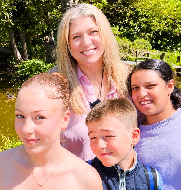 Jenn Souza with her children in Natomas